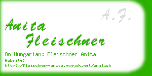 anita fleischner business card